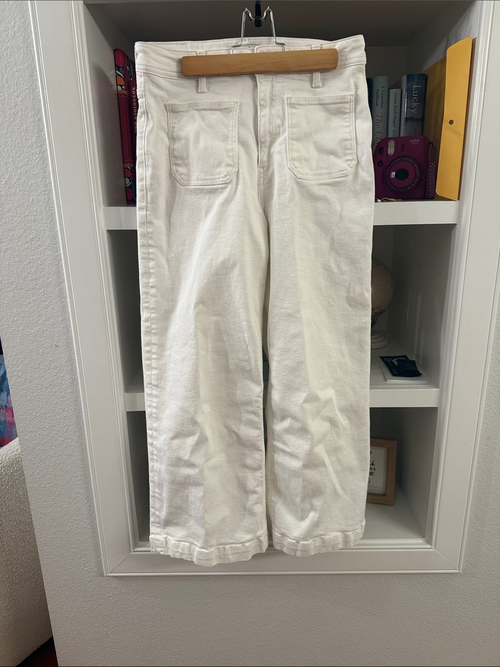 Mavi White Wide Leg Flare Jeans